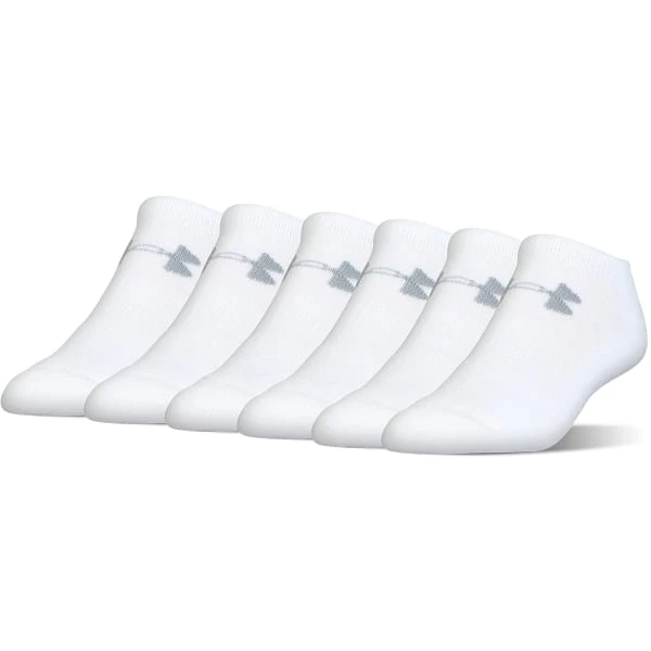 UNDER ARMOUR Boys' Charged Cotton No Show Socks, 6 Pack 3 UNDER ARMOUR Boys' Charged Cotton No Show Socks, 6 Pack