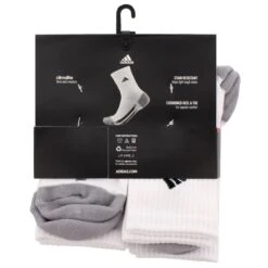 ADIDAS Boys' Grade School Vertical Stripe Crew Socks, White, 6 Pack 11 ADIDAS Boys' Grade School Vertical Stripe Crew Socks, White, 6 Pack -Activewear Of Kid Shop 2025838 101 alt2