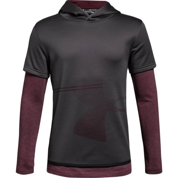 UNDER ARMOUR Big Boys' Armour Fleece® Layered Pullover Hoodie 3 UNDER ARMOUR Big Boys' Armour Fleece® Layered Pullover Hoodie
