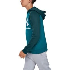 UNDER ARMOUR Big Boys' UA Rival Logo Pullover Hoodie -Activewear Of Kid Shop 2051029 309 alt4