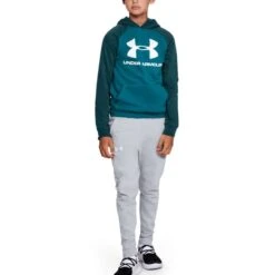 UNDER ARMOUR Big Boys' UA Rival Logo Pullover Hoodie -Activewear Of Kid Shop 2051029 309 alt5