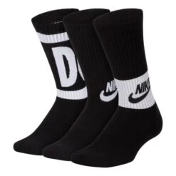 NIKE Big Boys' Performance Cushioned Crew Training Socks, 3-Pack