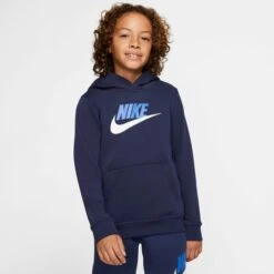 NIKE Boys' Sportswear Club Fleece Hoodie -Activewear Of Kid Shop 2065013 402 alt2