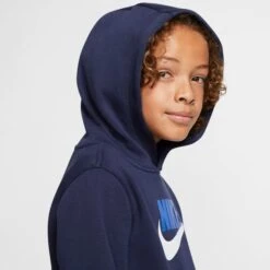 NIKE Boys' Sportswear Club Fleece Hoodie -Activewear Of Kid Shop 2065013 402 alt6