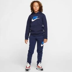 NIKE Boys' Sportswear Club Fleece Hoodie -Activewear Of Kid Shop 2065013 402 alt7
