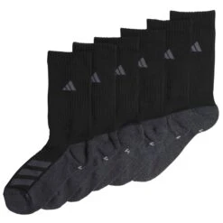 ADIDAS Youth Cushioned Angle Stripe Crew Socks, 6 Pack -Activewear Of Kid Shop 2071283 001 alt2