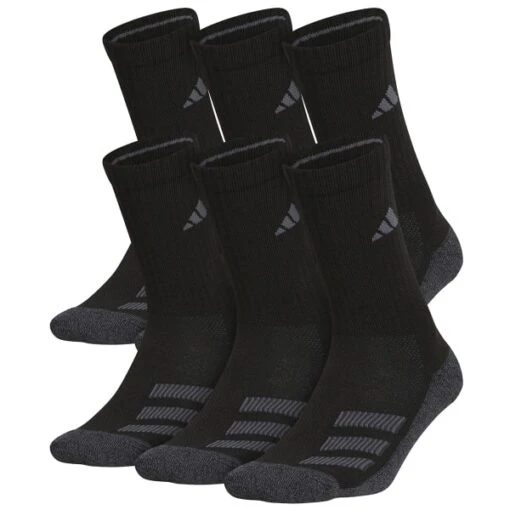 ADIDAS Youth Cushioned Angle Stripe Crew Socks, 6 Pack -Activewear Of Kid Shop 2071283 001 main