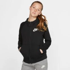 NIKE Girls' Sportwear Full-Zip Hoodie 11 NIKE Girls' Sportwear Full-Zip Hoodie -Activewear Of Kid Shop 2072480 001 alt2