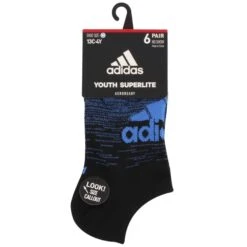 ADIDAS Boys' No Show Socks, 6 Pairs -Activewear Of Kid Shop 2074402 001 alt2