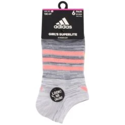 ADIDAS Girls' Superlite No-Show Socks, 6 Pairs 9 ADIDAS Girls' Superlite No-Show Socks, 6 Pairs -Activewear Of Kid Shop 2074403 004 alt3