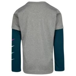 NIKE Boys' Sports Performance Long Sleeve 2-Fer Tee 5 NIKE Boys' Sports Performance Long Sleeve 2-Fer Tee -Activewear Of Kid Shop 2074528 004 alt1
