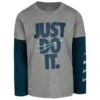 NIKE Boys' Sports Performance Long Sleeve 2-Fer Tee -Activewear Of Kid Shop 2074528 004 main