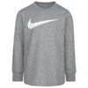 NIKE Boys' Swoosh Long Sleeve Tee