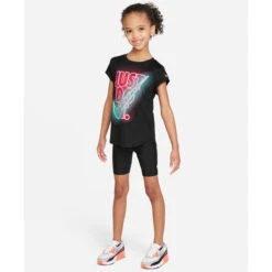 NIKE Girls' High Waisted Bike Shorts -Activewear Of Kid Shop 2076445 001 alt5