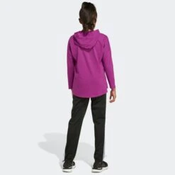 ADIDAS Girls' Long Sleeve Hooded Tee -Activewear Of Kid Shop 2076887 501 alt3