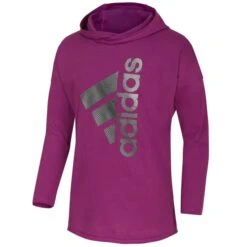 ADIDAS Girls' Long Sleeve Hooded Tee