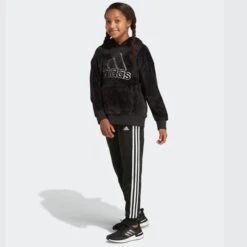 ADIDAS Girls' Fleece Hooded Pullover -Activewear Of Kid Shop 2076891 001 alt2