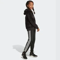 ADIDAS Girls' Fleece Hooded Pullover -Activewear Of Kid Shop 2076891 001 alt5