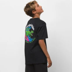 VANS Boys' Off The Wall Surf Dino Short-Sleeve Graphic Tee -Activewear Of Kid Shop 2083888 001 alt2