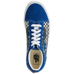 VANS Little Boys' Old Skool Reflect Check Flame Shoes -Activewear Of Kid Shop 2085443 408 alt5