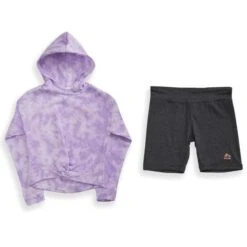 RBX Girls' Hoodie/Bike Shorts 2-Piece Set