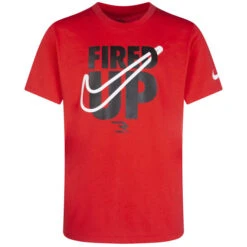 NIKE Boys' Fired Up Swoosh Short-Sleeve Tee